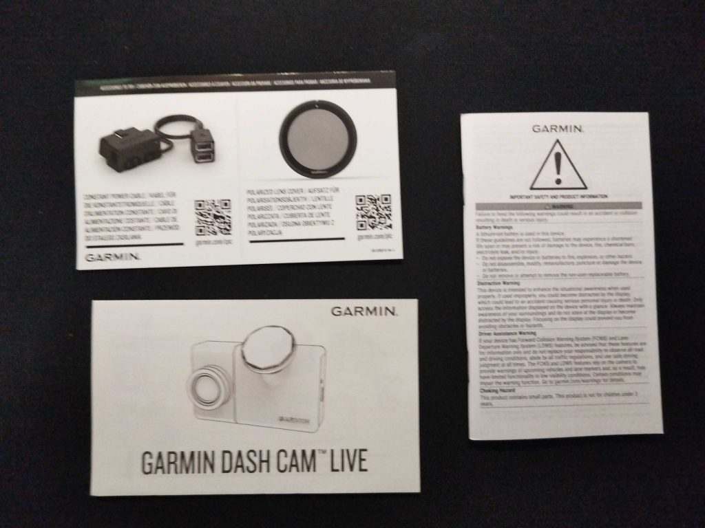 Bedienungsanleitung und Garantiehinweise der Garmin Dash Cam Live