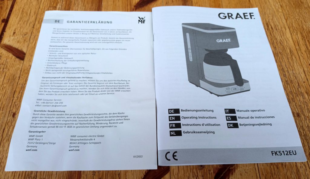 GRAEF FK512 Kaffeemaschine Bedienungsanleitung