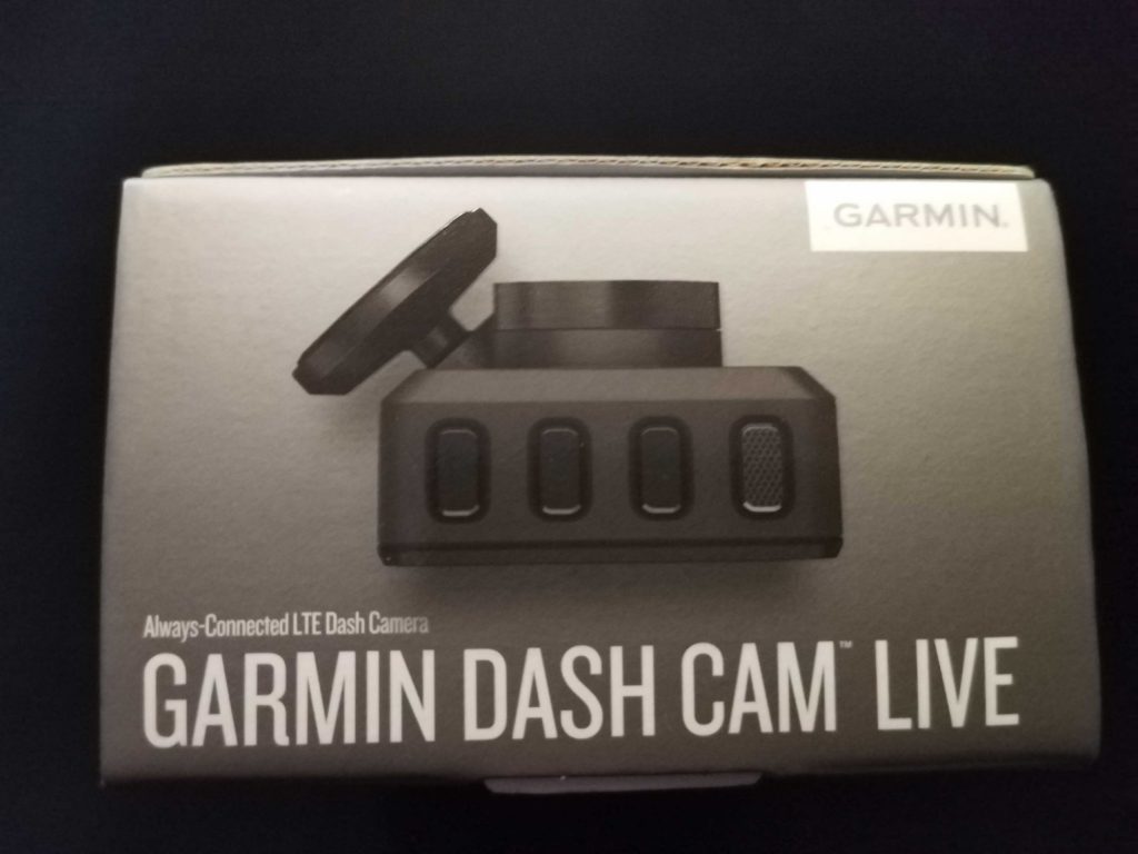 Garmin Dash Cam Live Verpackung linke Seite