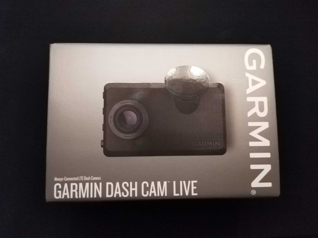 Garmin Dash Cam Live Verpackung von vorn