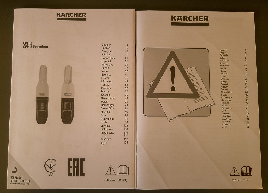 Kärcher CVH 2 Premium Handstaubsauger Bedienungsanleitung