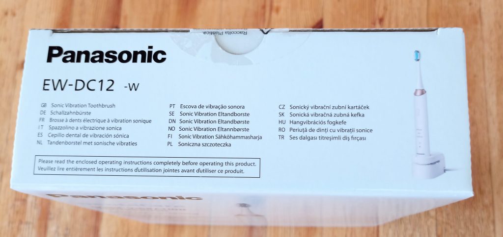 Panasonic EW-DC 12 Elektrische Zahnbürste Verpackung von oben