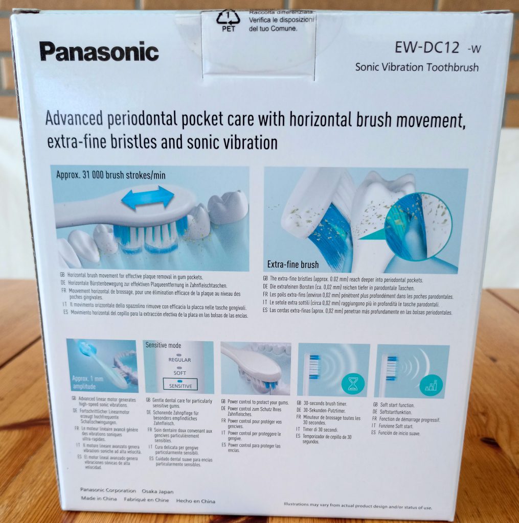 Panasonic EW-DC 12 Verpackung Rückseite