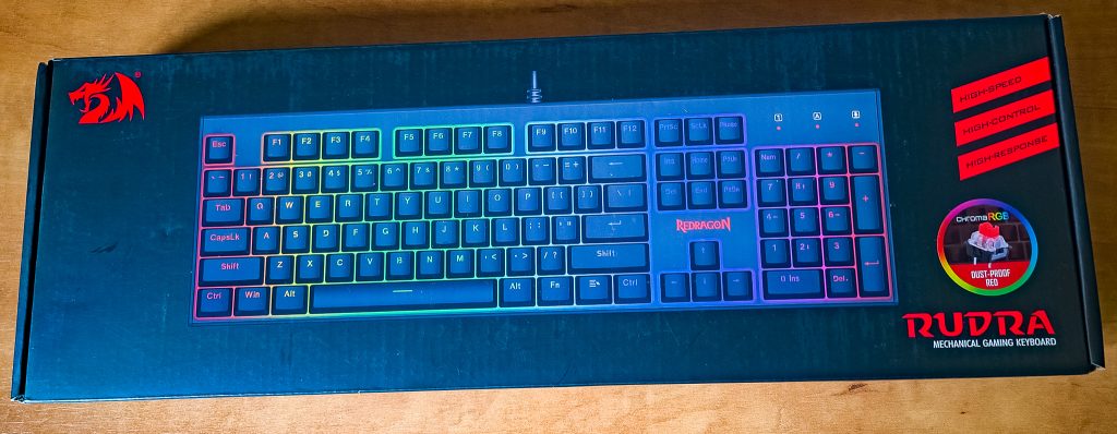 Redragon K565 Rudra Gaming-Tastatur Verpackung