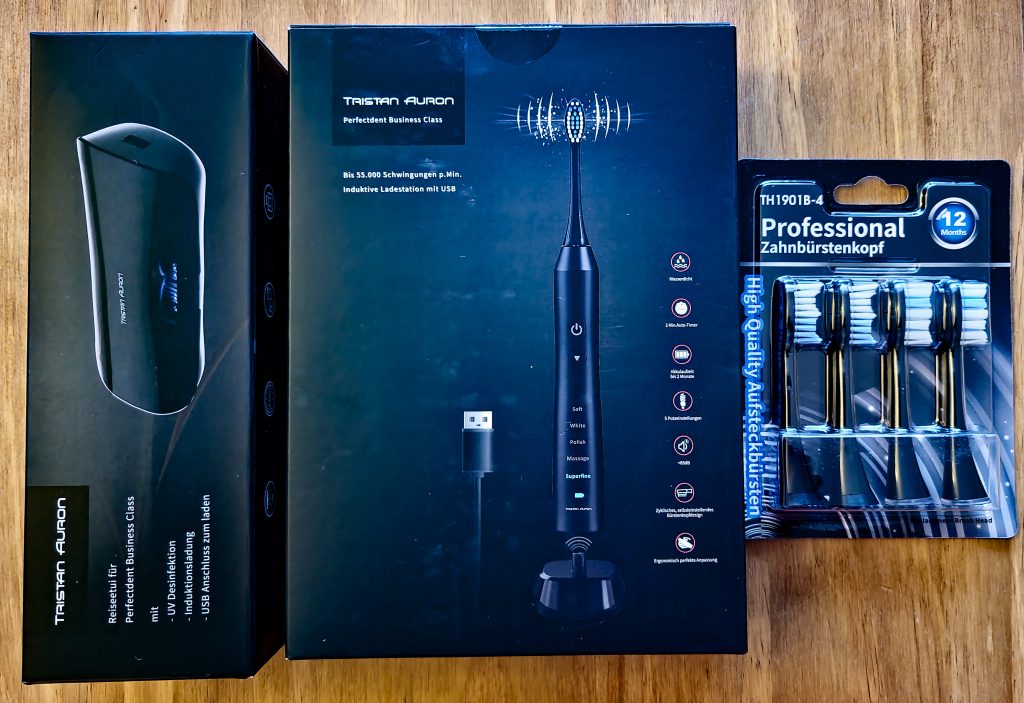 Tristan Auron TB9031B Elektrische Zahnbürste Lieferumfang