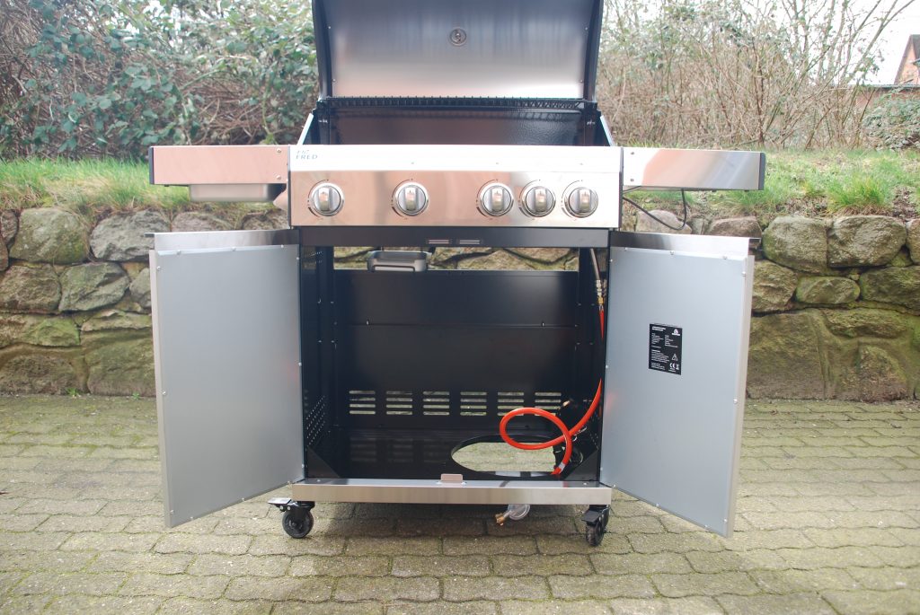 Burnhard Big Fred Deulxe Gasgrill Türen offen