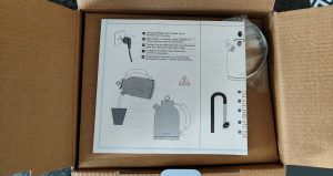 Ascot Edelstahl-Wasserkocher Verpackung offen