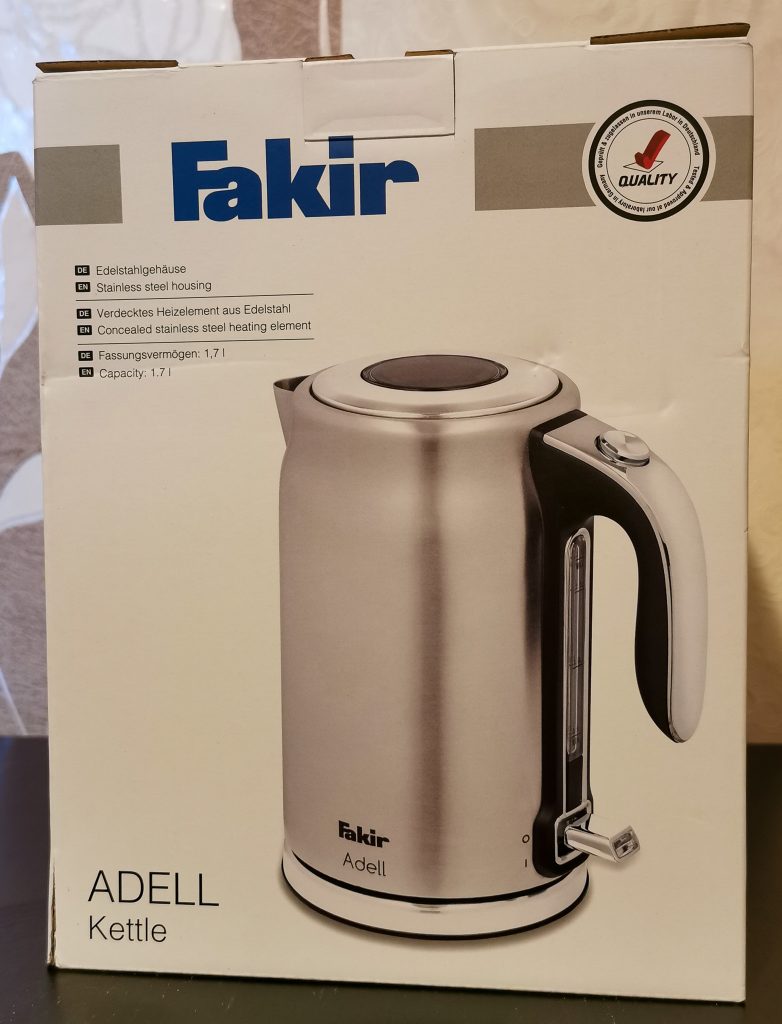 Fakir Adell Wasserkocher Verpackung