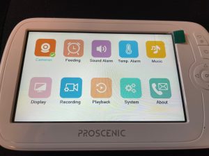 PROSCENIC BM300 Babymonitor Auswahlmenü
