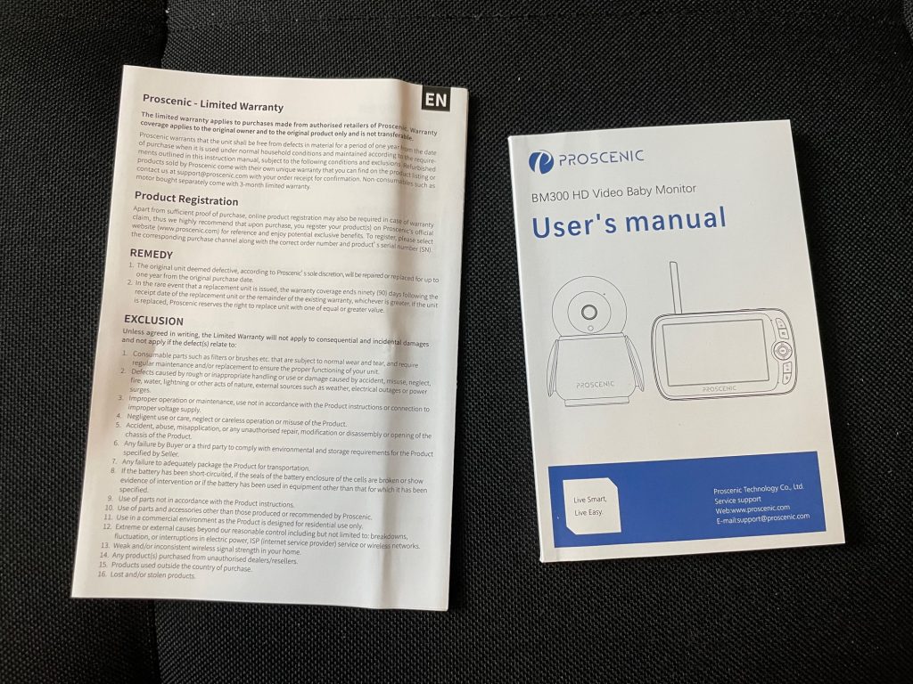 PROSCENIC BM300 Babymonitor Bedienungsanleitung