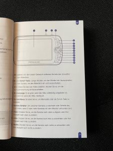 PROSCENIC BM300 Babymonitor Blick in Bedienungsanleitung