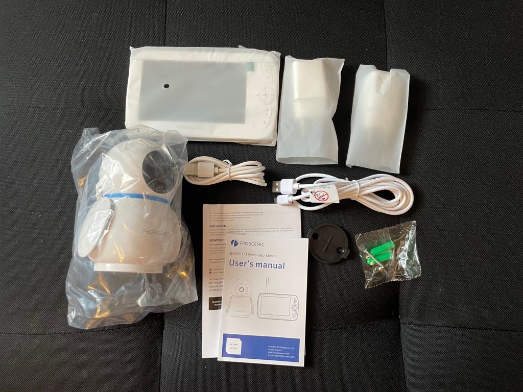 PROSCENIC BM300 Babymonitor Lieferumfang