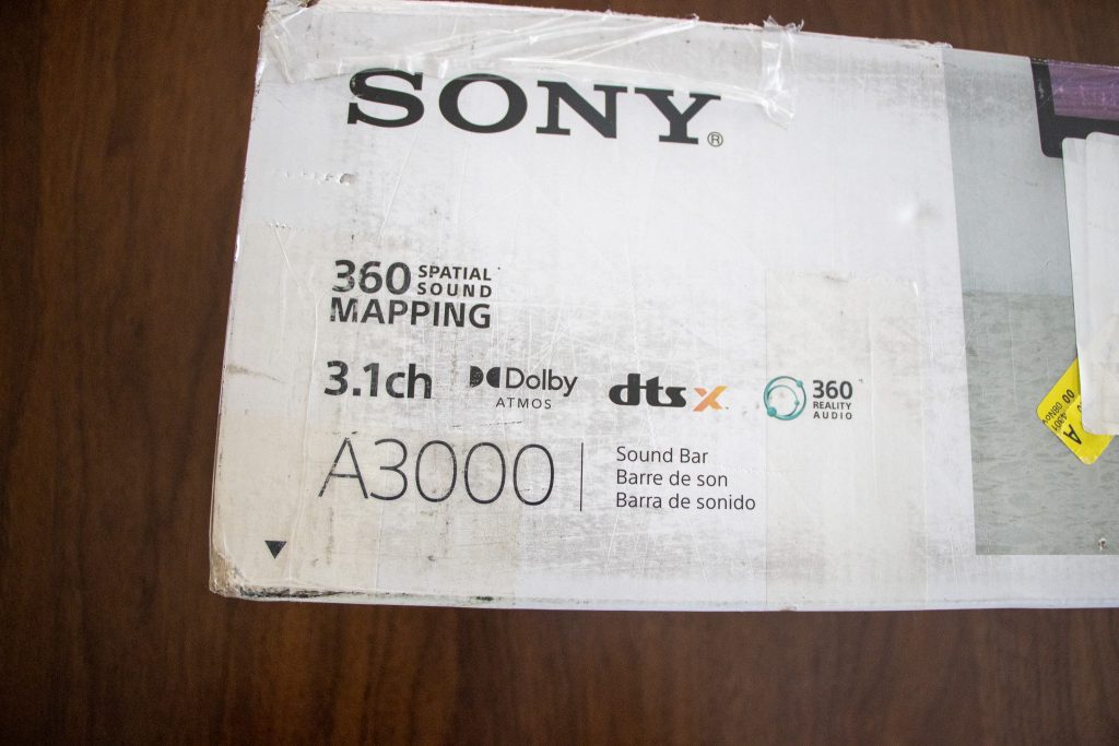 Sony HT-A3000 Soundbar Verpackung Detail