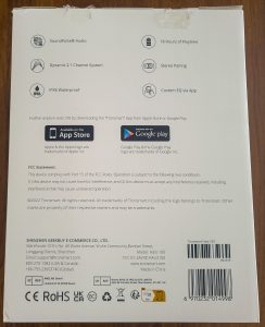 Tronsmart Halo 100 Lautsprecher Verpackung hinten