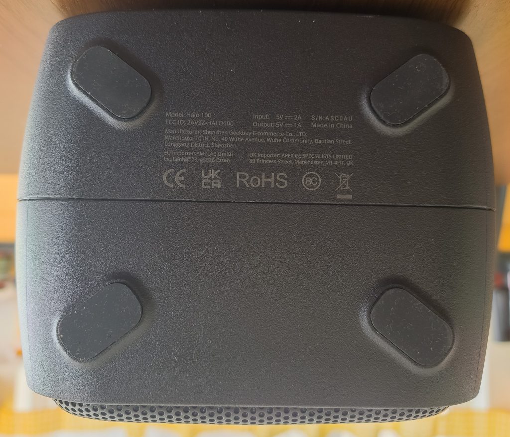 Tronsmart Halo 100 Lautsprecher von unten