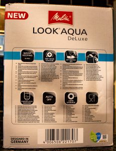 Wasserkocher MELITTA Look Aqua DeLuxe Verpackung Seite