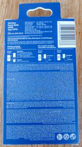 Varta Wireless Powerbank Verpackung hinten