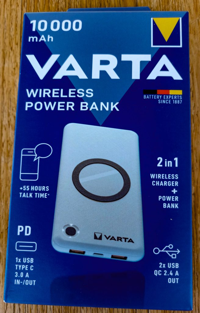 Varta Wireless Powerbank Verpackung vorne