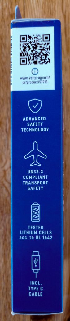 Varta Wireless Powerbank Verpackung Seite