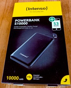 Intenso S10000 Powerbank Verpackung vorne