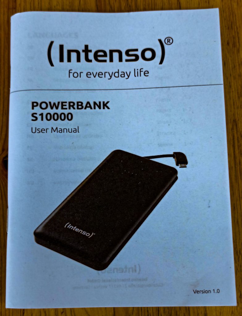 Intenso S10000 Powerbank Anleitung
