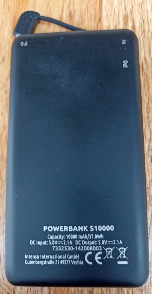 Intenso S10000 Powerbank hinten
