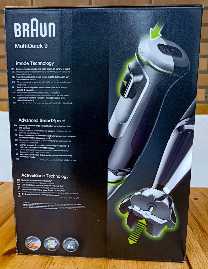 Braun Stabmixer MQ 9195XLI MultiQuick 9 Verpackung hinten