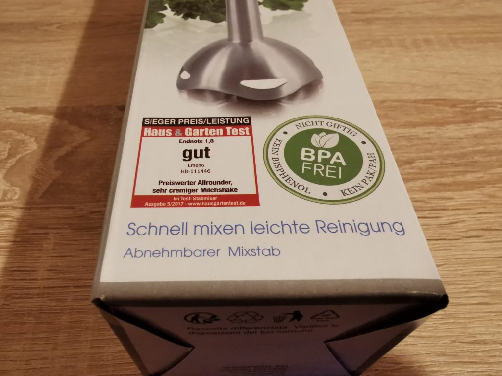 Emerio Pürierstab Verpackung Detail