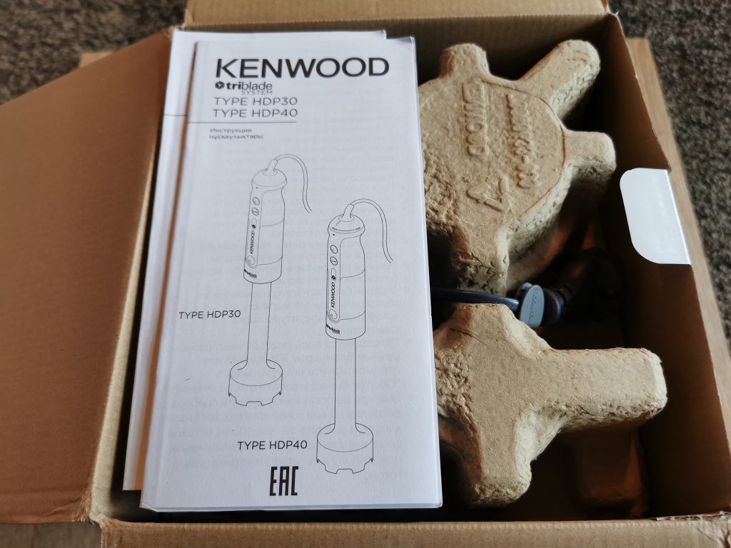 Kenwood Pürierstab Verpackung geöffnet