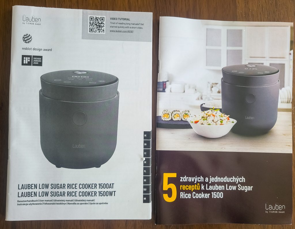 Lauben Low Sugar Rice Cooker 1500AT Reiskocher Bedienungsanleitung und Rezepte