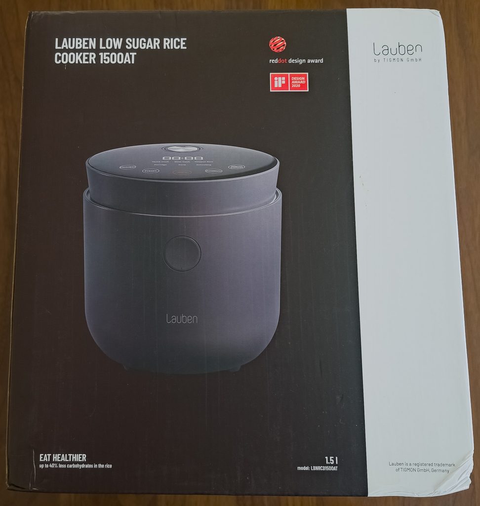 Lauben Low Sugar Rice Cooker 1500AT Reiskocher Verpackung