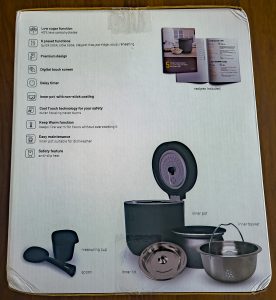 Lauben Low Sugar Rice Cooker 1500AT Reiskocher Verpackung Rückseite