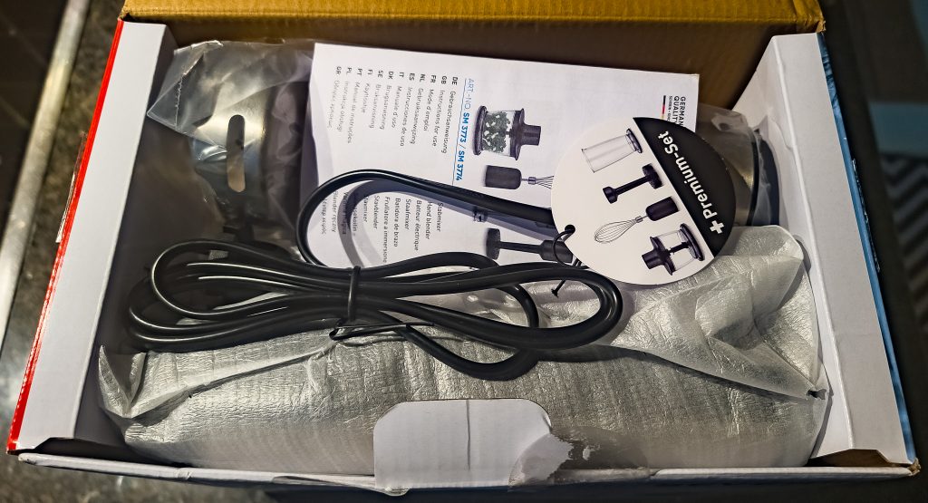 SEVERIN SM 3774 Stabmixer Verpackung offen