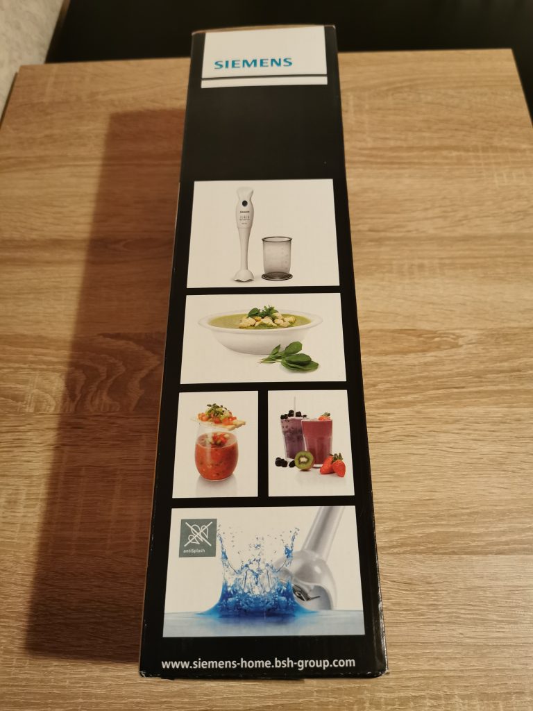 Siemens Pürierstab Verpackung hinten