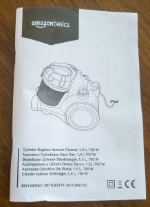Amazon Basics Beutelloser Zylinderstaubsauger Bedienungsanleitung