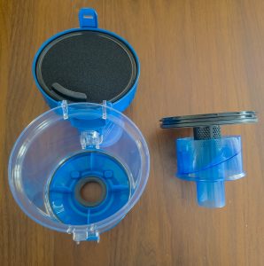 Eureka Whirlwind Staubsauger Staubbehälter geöffnet