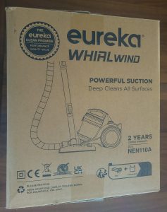 Eureka Whirlwind Staubsauger Verpackung von der Seite