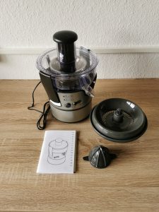 Moulinex JU385H Elea Duo Entsafter Lieferumfang