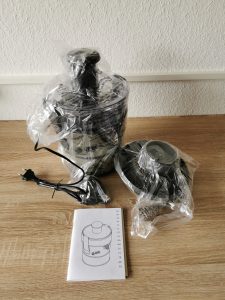 Moulinex JU385H Elea Duo Entsafter Lieferumfang verpackt