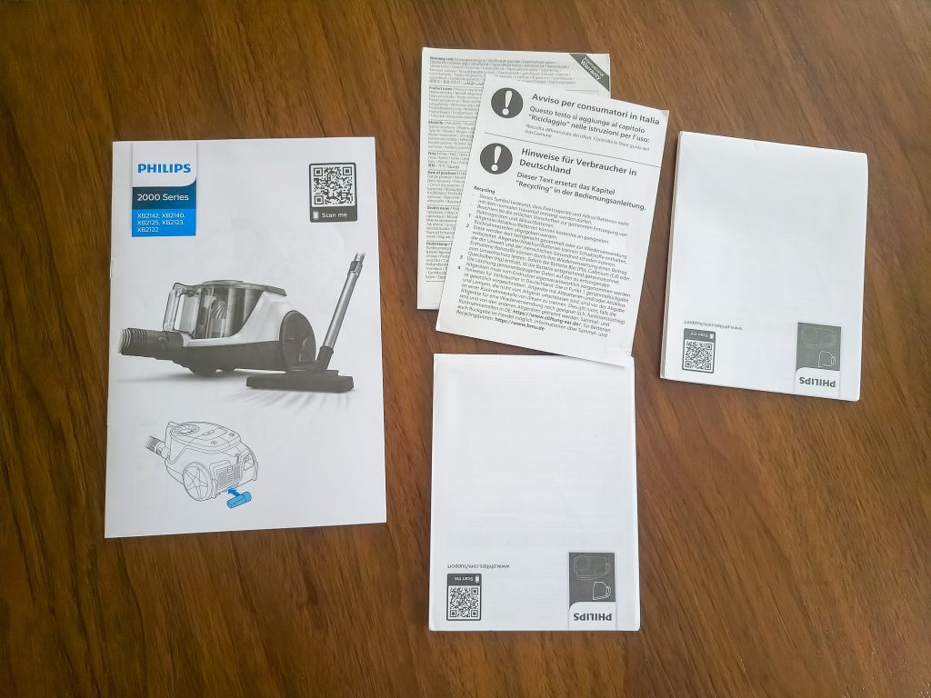 Philips XB212509 Staubsauger Serie 2000 Bedienungsanleitungen