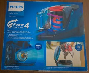 Philips XB212509 Staubsauger Serie 2000 Verpackung von der Seite
