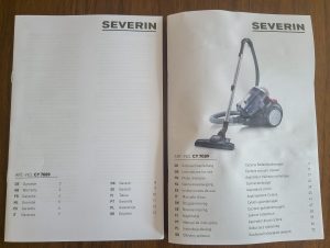 SEVERIN CY 7089 Staubsauger Bedienungsanleitung