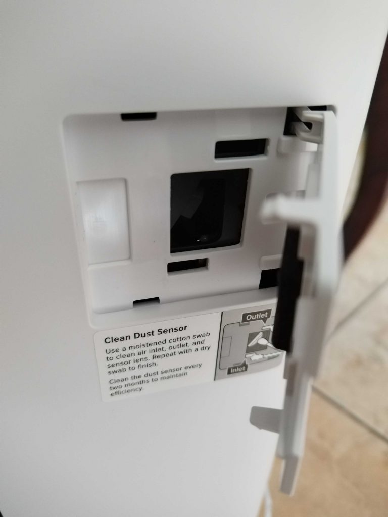 Staubsensor des Levoit Vital 100s Smart Luftreiningers