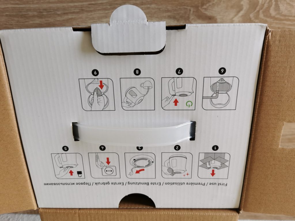 Tefal Includeo Wasserkocher geöffnet