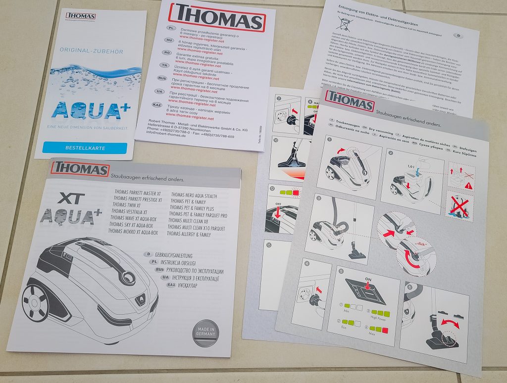 Thomas Pet and Family Aqua+ Staub- und Waschsauger Bedienungsanleitungen
