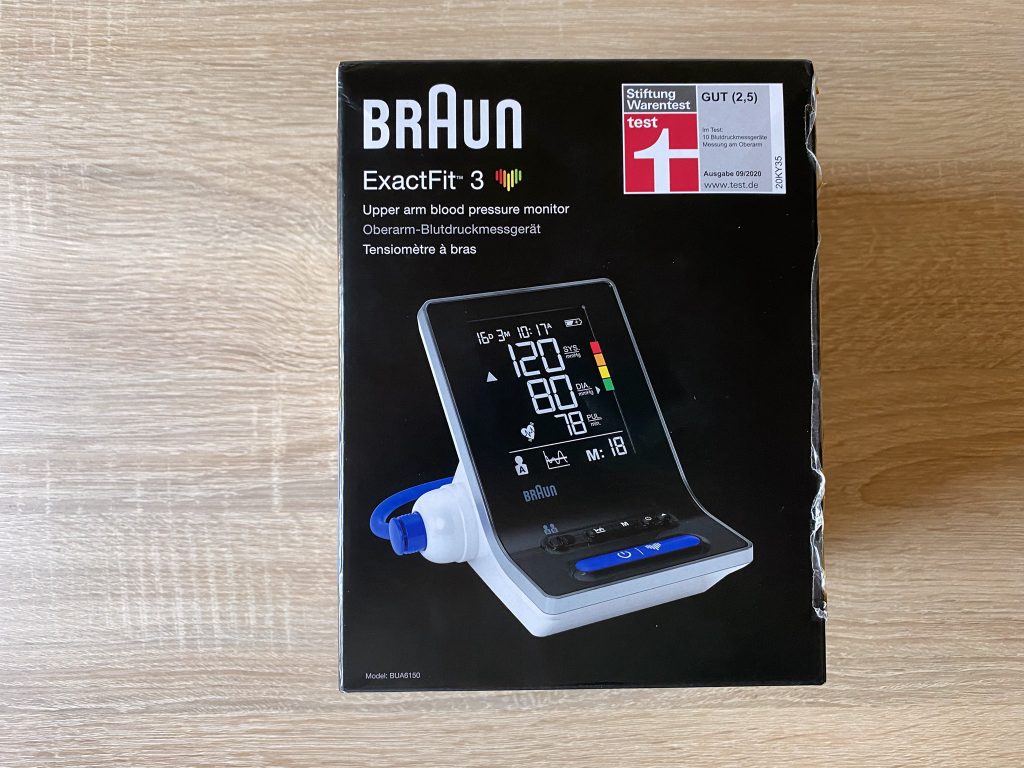 Braun ExactFit 3 Blutdruckmessgerät Verpackung