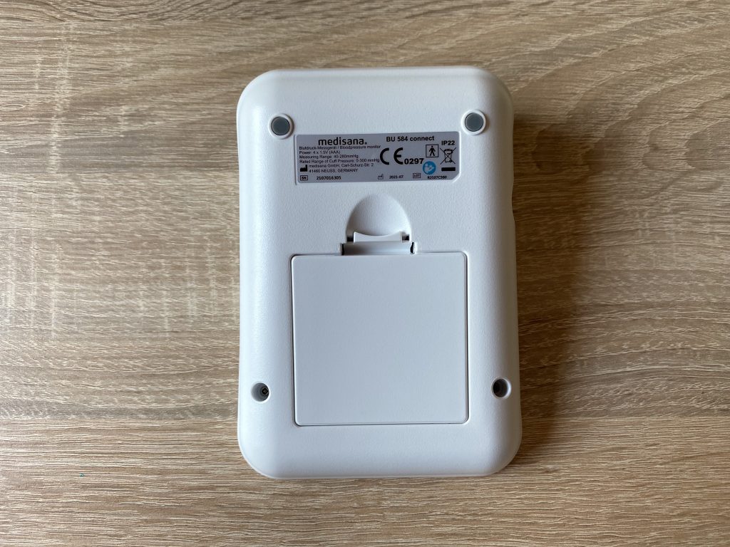 Medisana BU 584 Connect Blutdruckmessgerät Rückseite