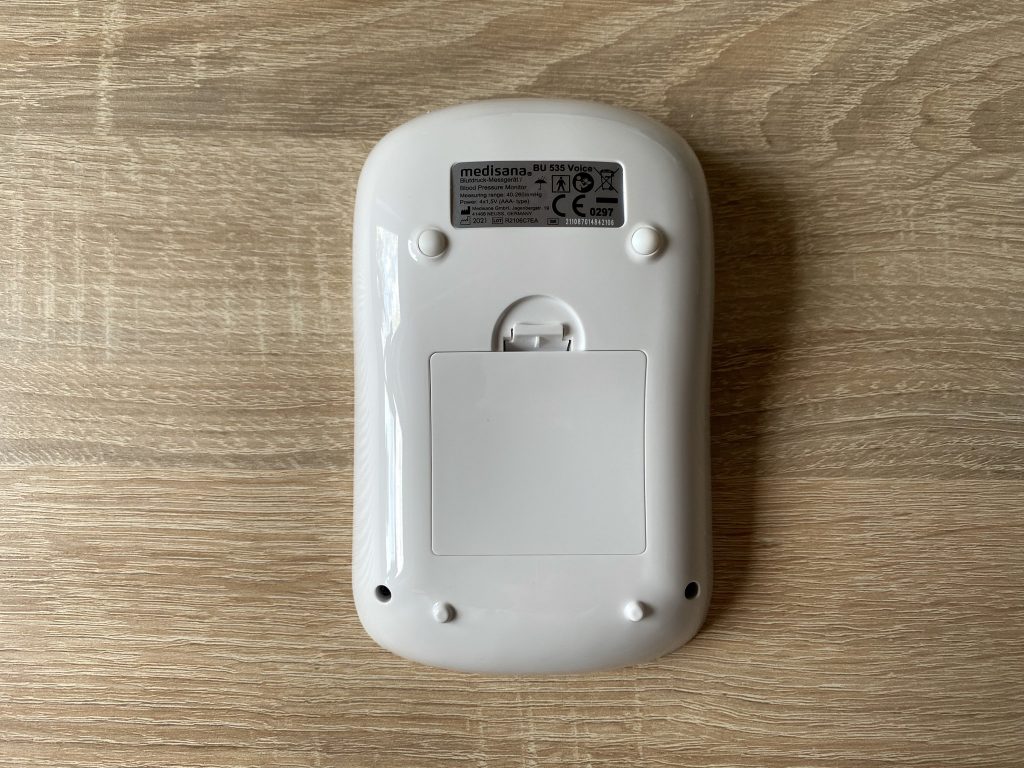 Medisana BU 535 Blutdruckmessgerät Rückseite