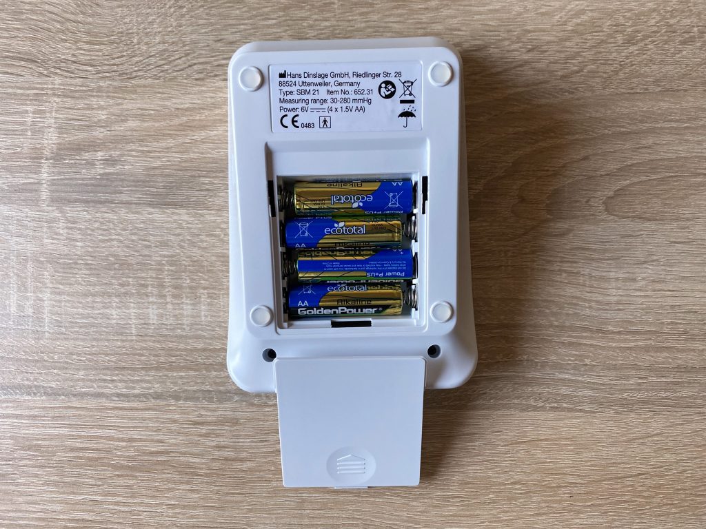 Sanitas SBM 21 Blutdruckmessgerät Batterien