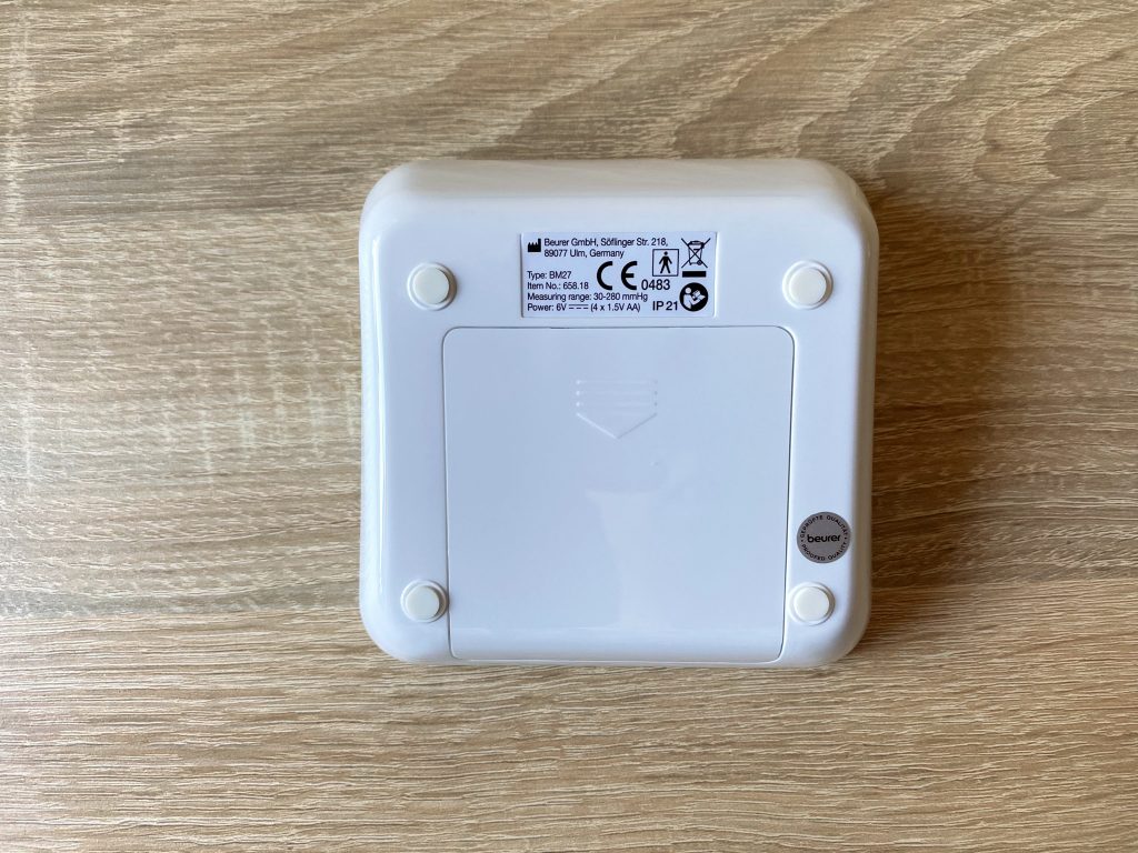 Beurer BM 27 Blutdruckmessgerät Rückseite